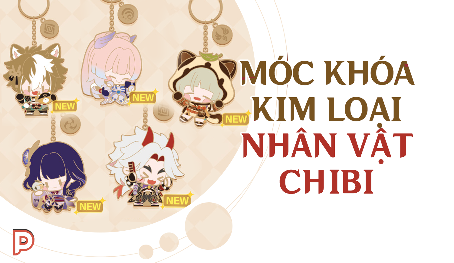 [Genshin Official - Pre Order] Móc khóa kim loại nhân vật Chibi