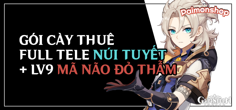 Gói cày thuê Full Tele (Núi Tuyết Mond)+ Lv 9 Mã Não Đỏ Thẫm