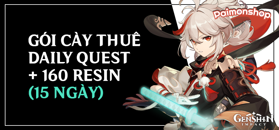 Gói cày thuê Daily Quest + 160 Resin (15 ngày)