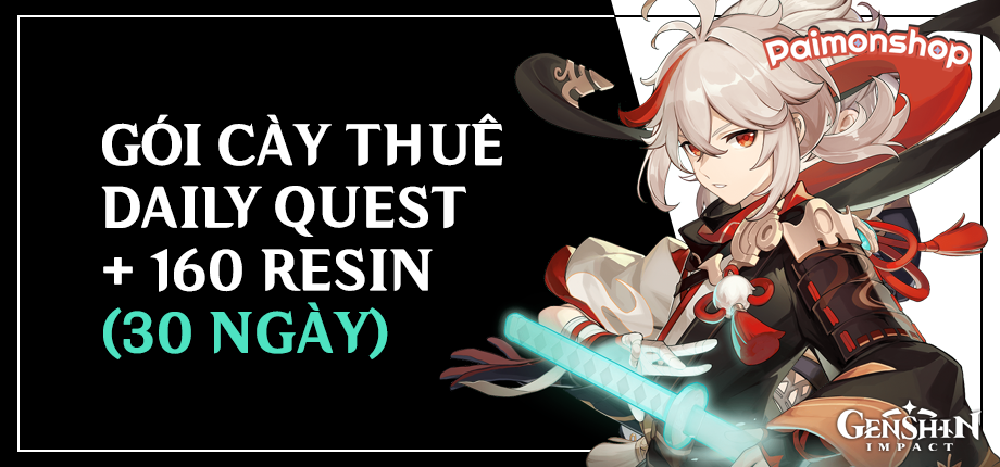 Gói cày thuê Daily Quest + 160 Resin (30 ngày)