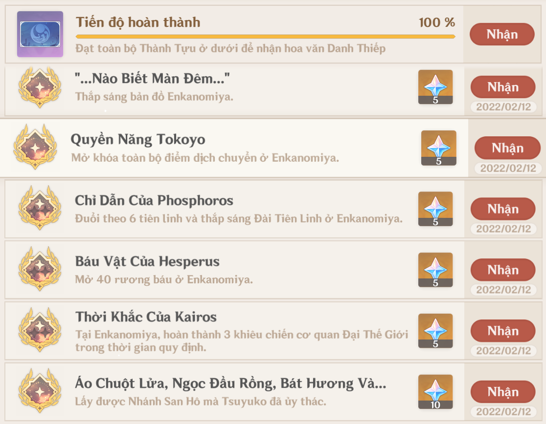 Gói cày thuê 100% Enkanomiya