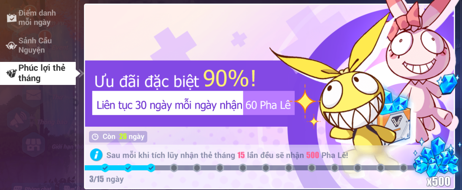 Gói Thẻ tháng Honkai Impact