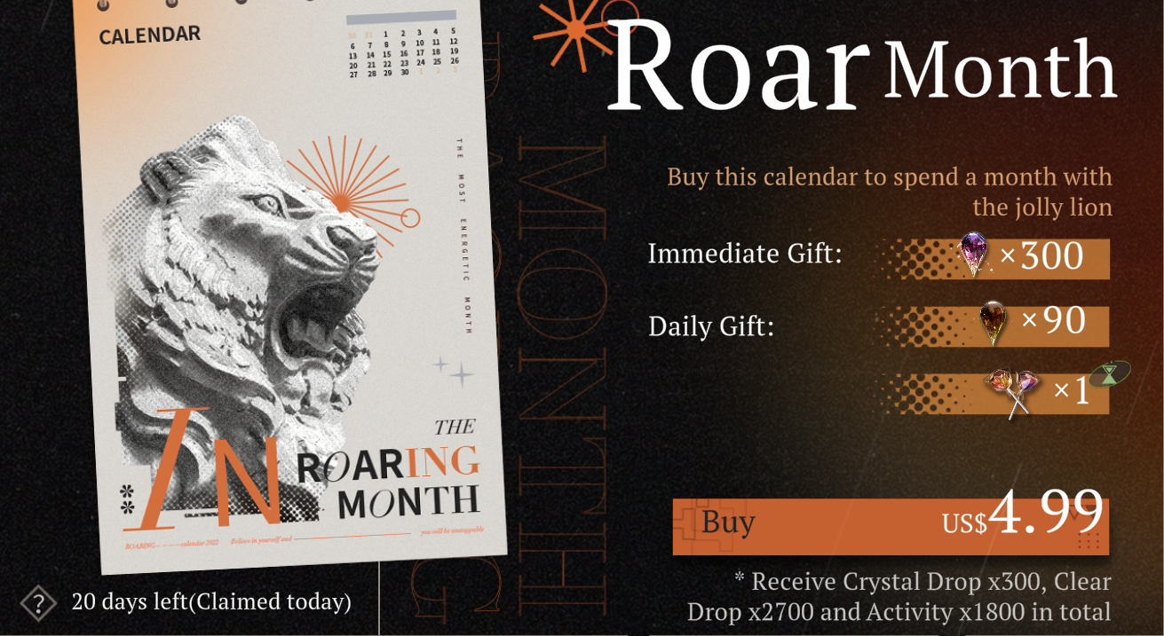Gói Roar Month (MP) [Reverse: 1999]