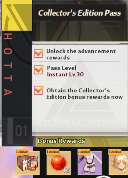 [Tower of Fantasy] Gói nạp Battle Collector's Edition Pass Cao Cấp